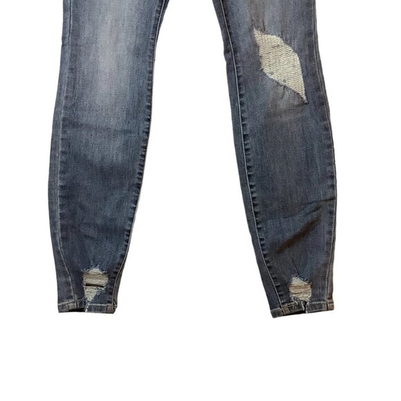 INC Denim Skinny Leg Regular Fit Mid Rise Blue Denim Jeans Womens Size 2 - Picture 9 of 12